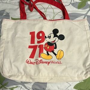 Walt Disney Parks Authentic Mickey Mouse reversible over night bag or totebag